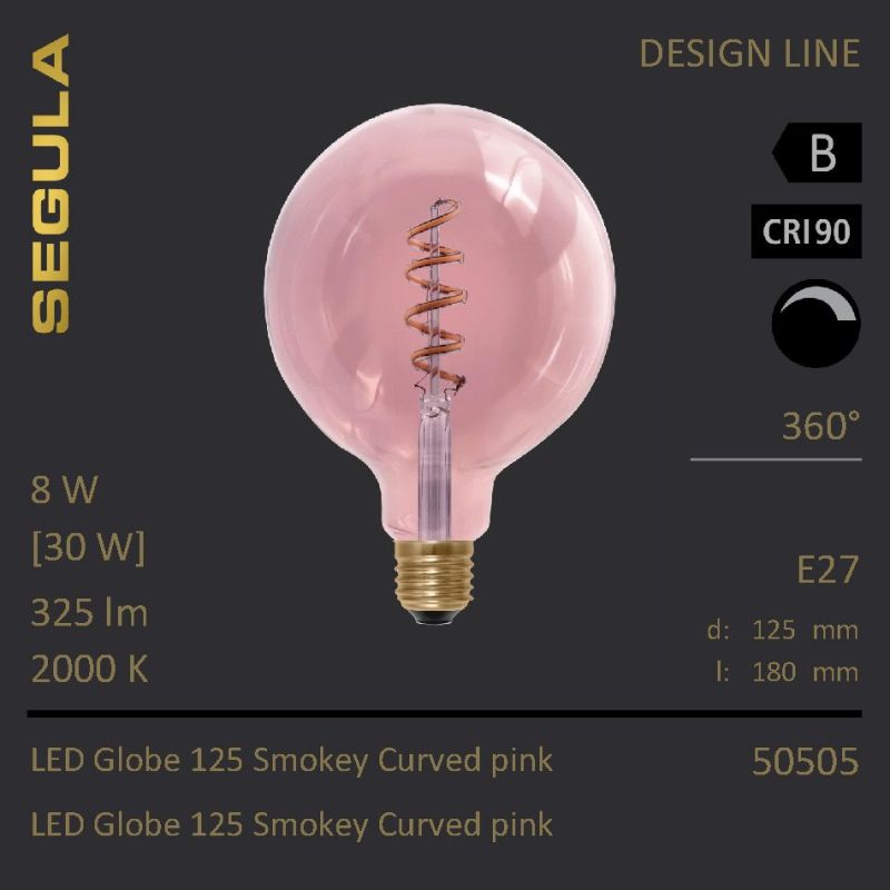 Pink LED Dimmable Large Globe