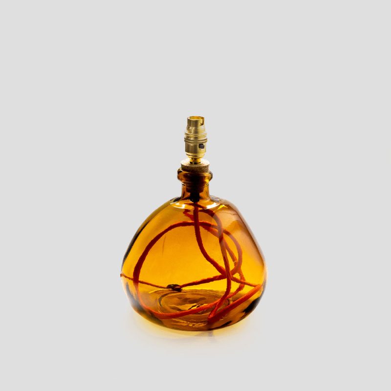 Amber Recycled Glass With Orange Flex - 29cm