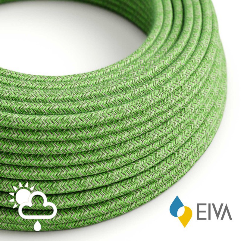 Outdoor round electric cable covered in Cotton Pixel Bronte SX08 -suitable for IP65 EIVA system (1 Metre)