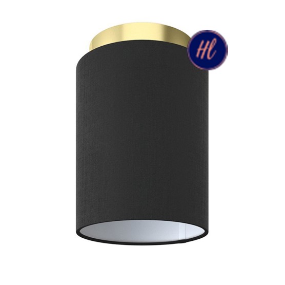 Fermaluce Metal with Cylinder Lampshade, Ø 15cm h18cm, metal finish wall or ceiling flush light