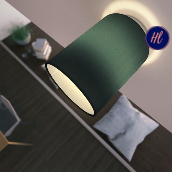 Fermaluce Colour with Cylinder Lampshade, Ø 15cm h18cm, metal wall or ceiling flush light