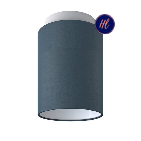 Fermaluce Colour with Cylinder Lampshade, Ø 15cm h18cm, metal wall or ceiling flush light