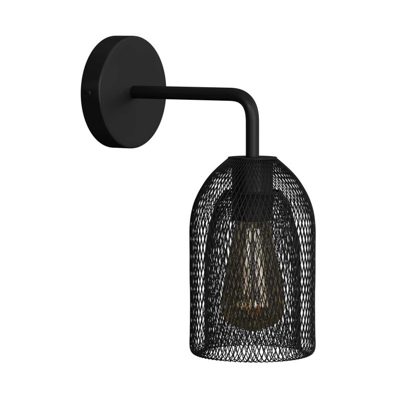 Fermaluce Metal wall light with Ghostbell lampshade and bent extension