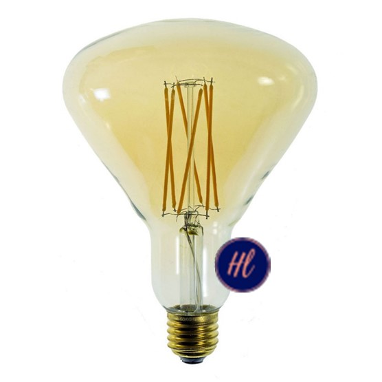 Golden LED Light Bulb BR125 Filament Cage 4W E27 Dimmable 2000K