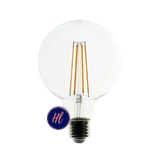 LED porcelain Light Bulb G95 6W E27 Dimmerabile 2700K