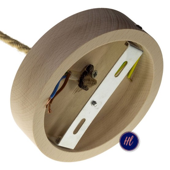 Wooden ceiling rose kit for XL cord