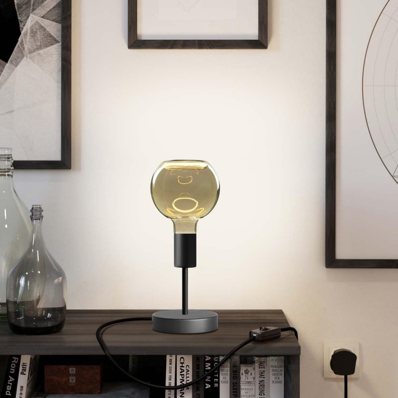 Alzaluce Globe Floating Metal Table Lamp with UK plug