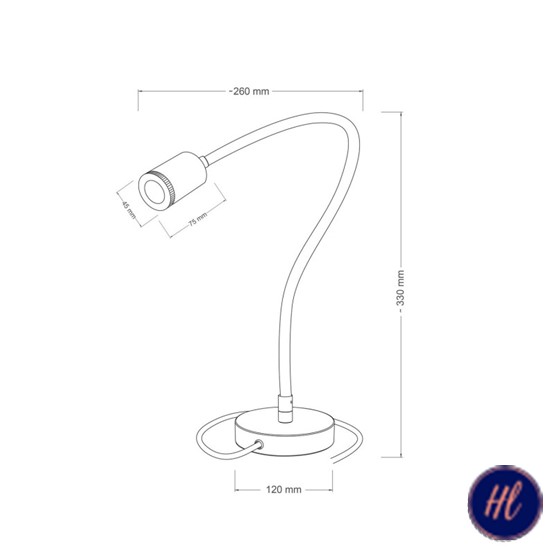 Table Flex GU1d0 lampe de table articulée avec mini spot LED